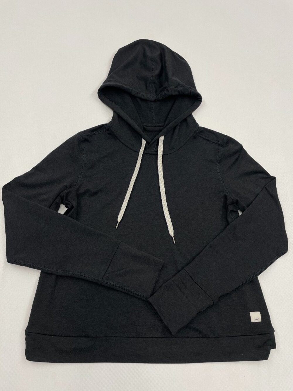Vuori Halo Essential Hoodie Black Pullover Hooded Top Sweatshirt Women's Size XS